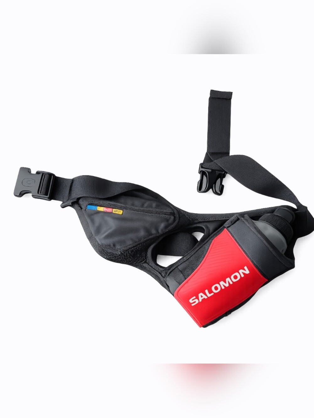 Salomon Hydration Running Belt with Water Bottle Adjustable Black Red